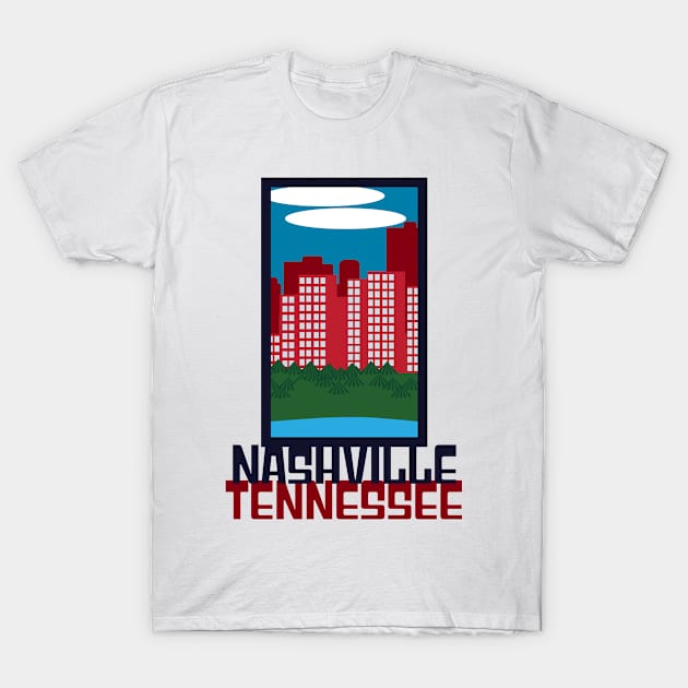 Nashville Skyline T-Shirt T-Shirt by Clever City Creations